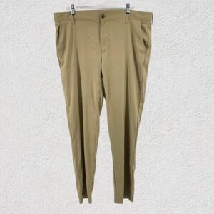 LL Bean Men Pant 38 x 31 Nylon Hiking Stretch Gorpcore Outdoor Khaki Performance
